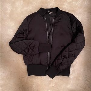 H & M black bomber jacket